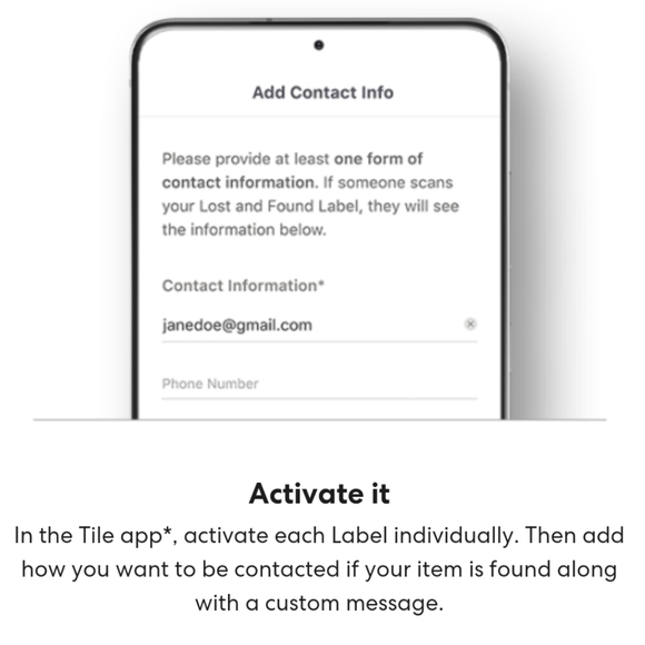 TILE -LIFE 360 TRACKER QR CODE Find lost items! Connect either iPhone or Android - Picture 3 of 5